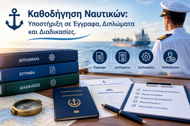 Καθοδήγηση Ναυτικών Υποστήριξη σε Έγγραφα, Διπλώματα και Διαδικασίες